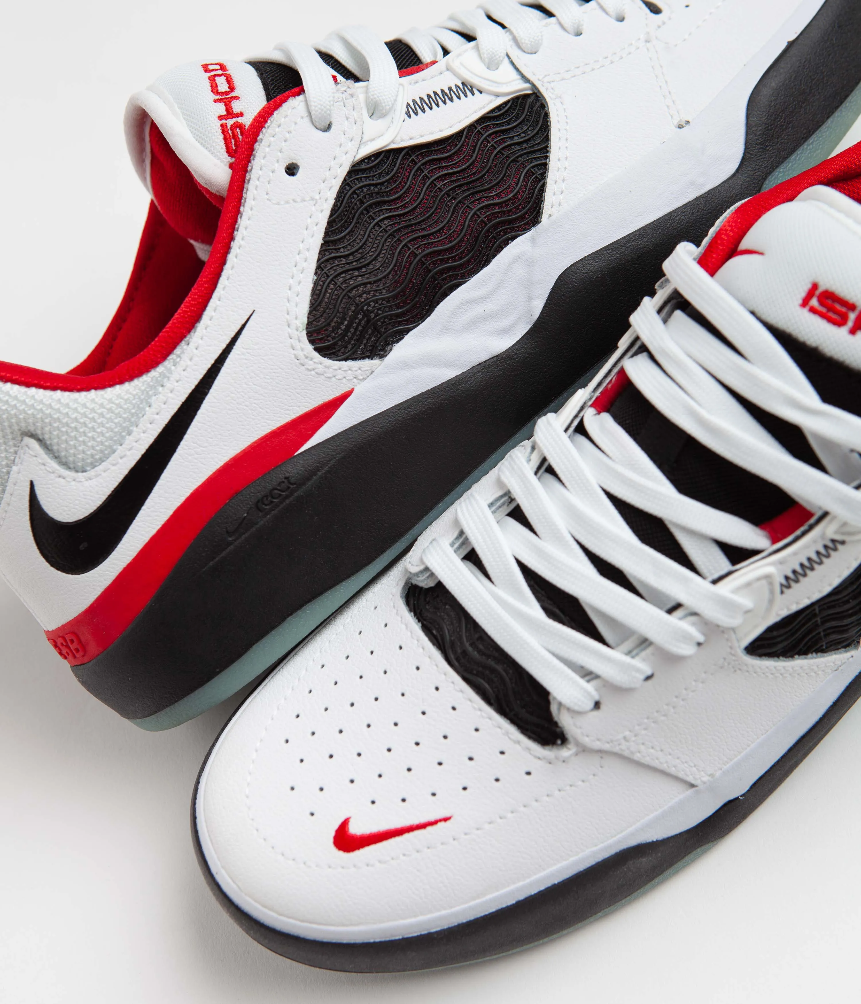 Nike SB Ishod Premium Shoes - White / Black - University Red - Black