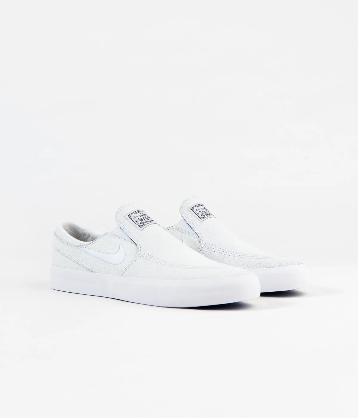 Nike SB Janoski Slip On Remastered Premium Shoes - White / White - Game Royal