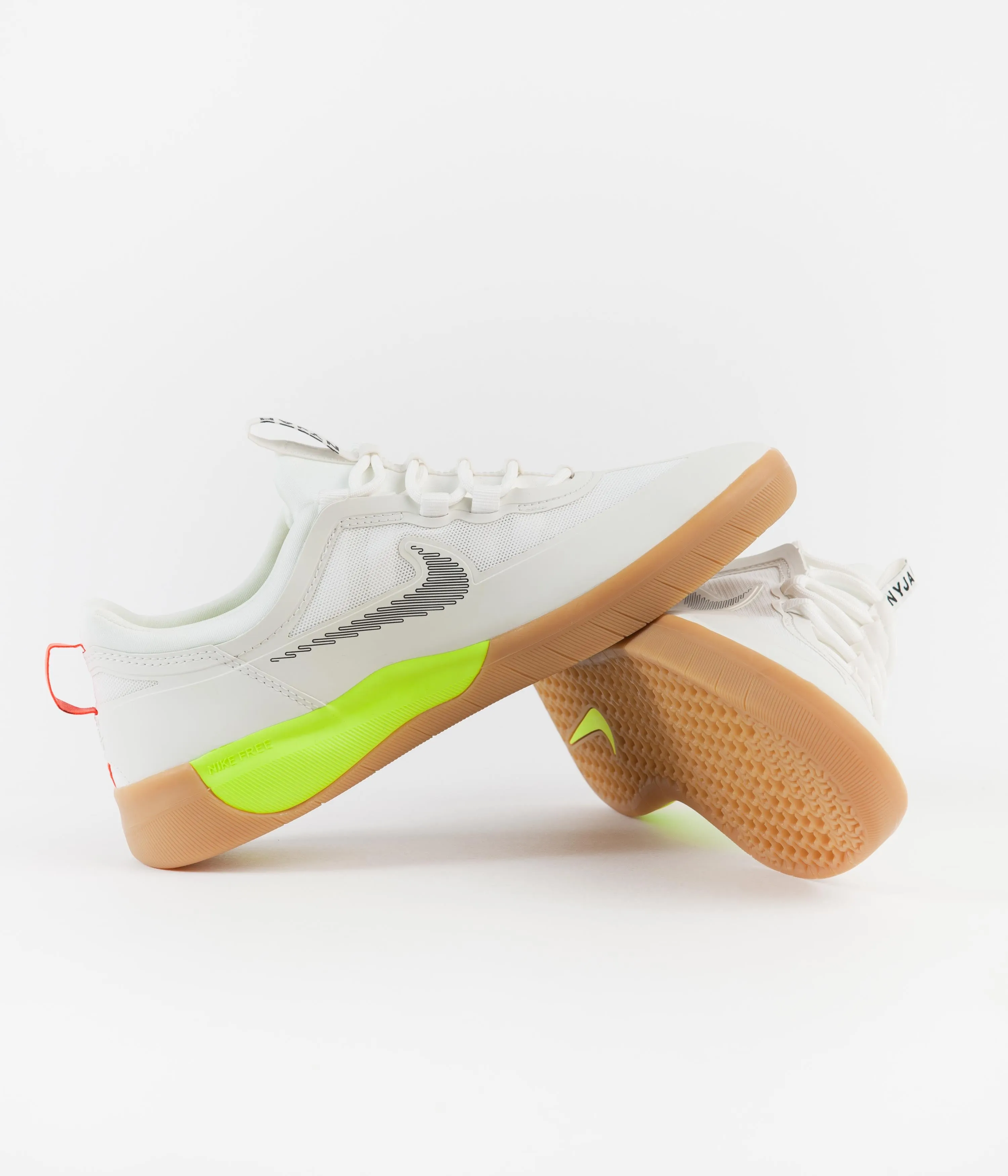 Nike SB Nyjah Free 2 Shoes - Summit White / Black - Bright Crimson