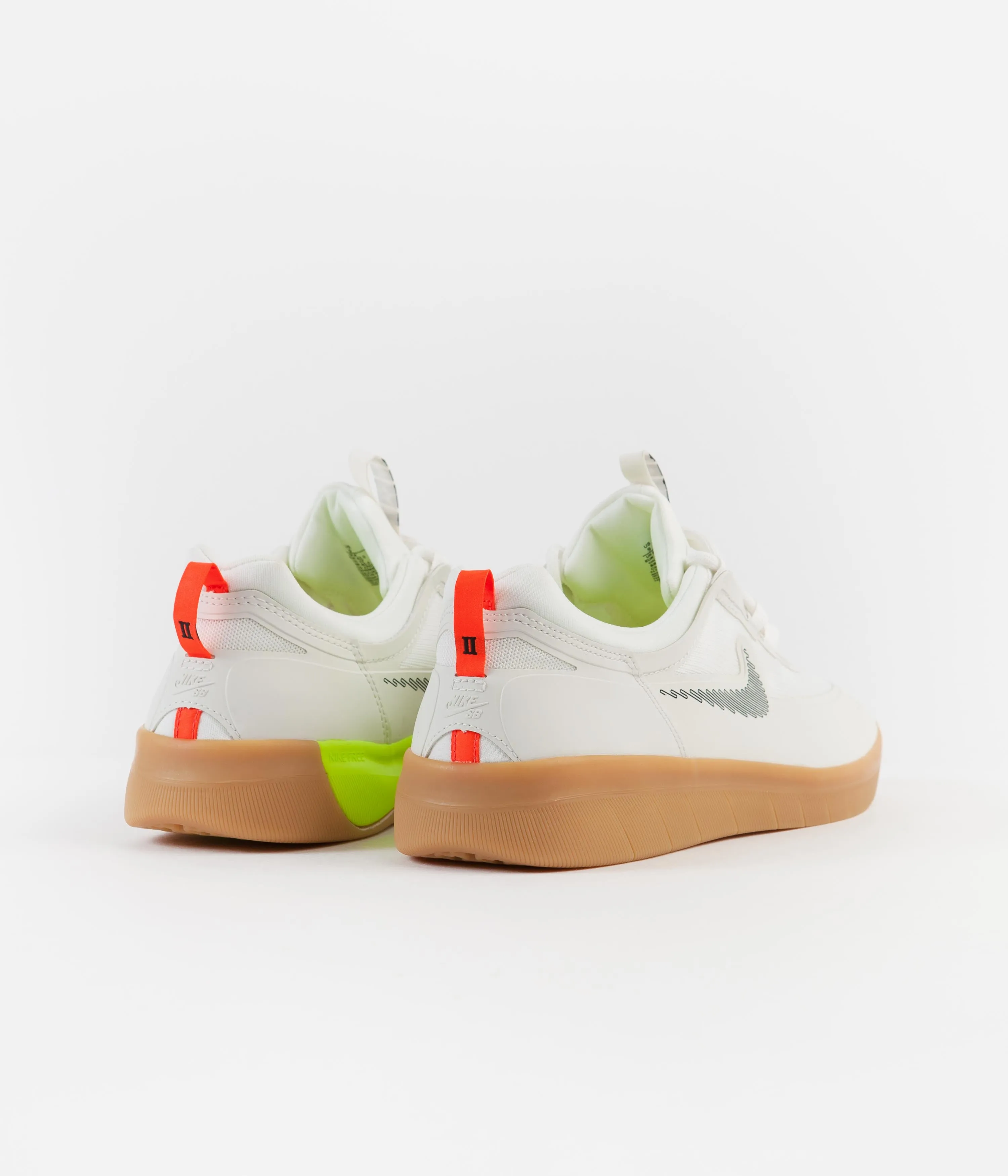 Nike SB Nyjah Free 2 Shoes - Summit White / Black - Bright Crimson