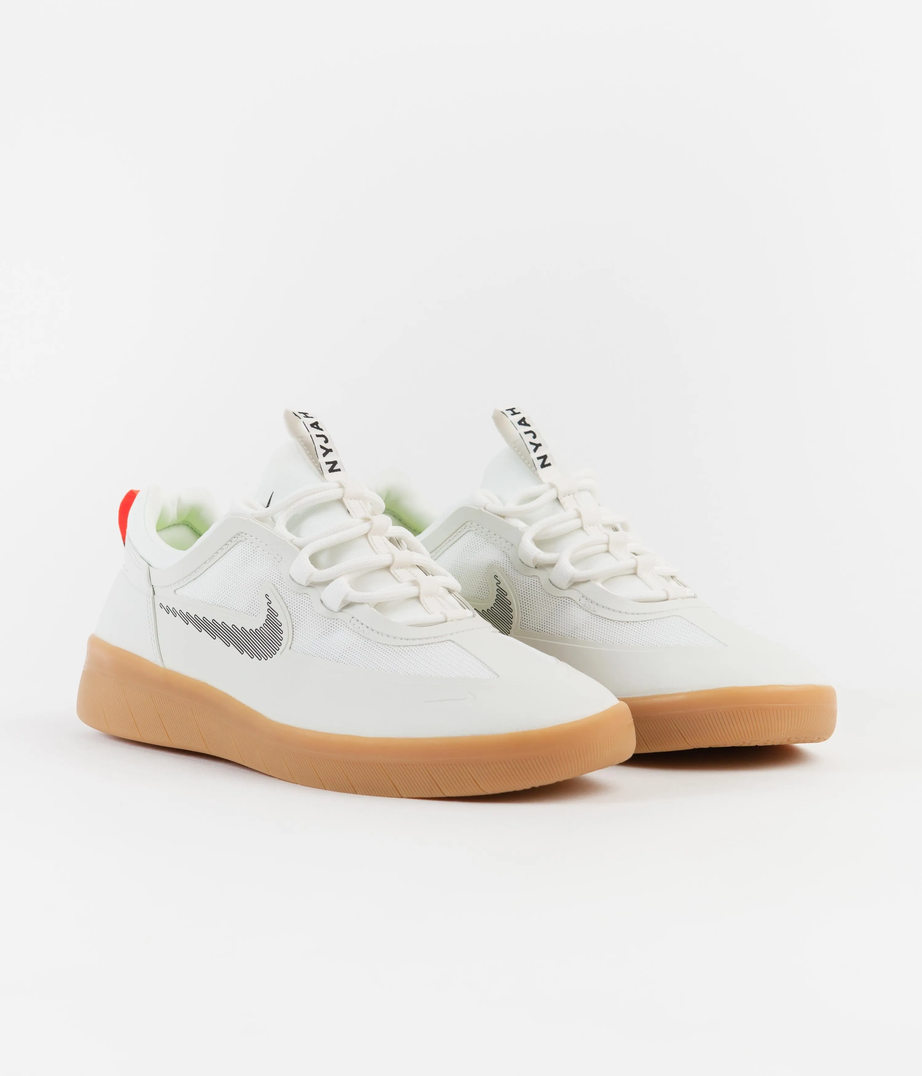 Nike SB Nyjah Free 2 Shoes - Summit White / Black - Bright Crimson
