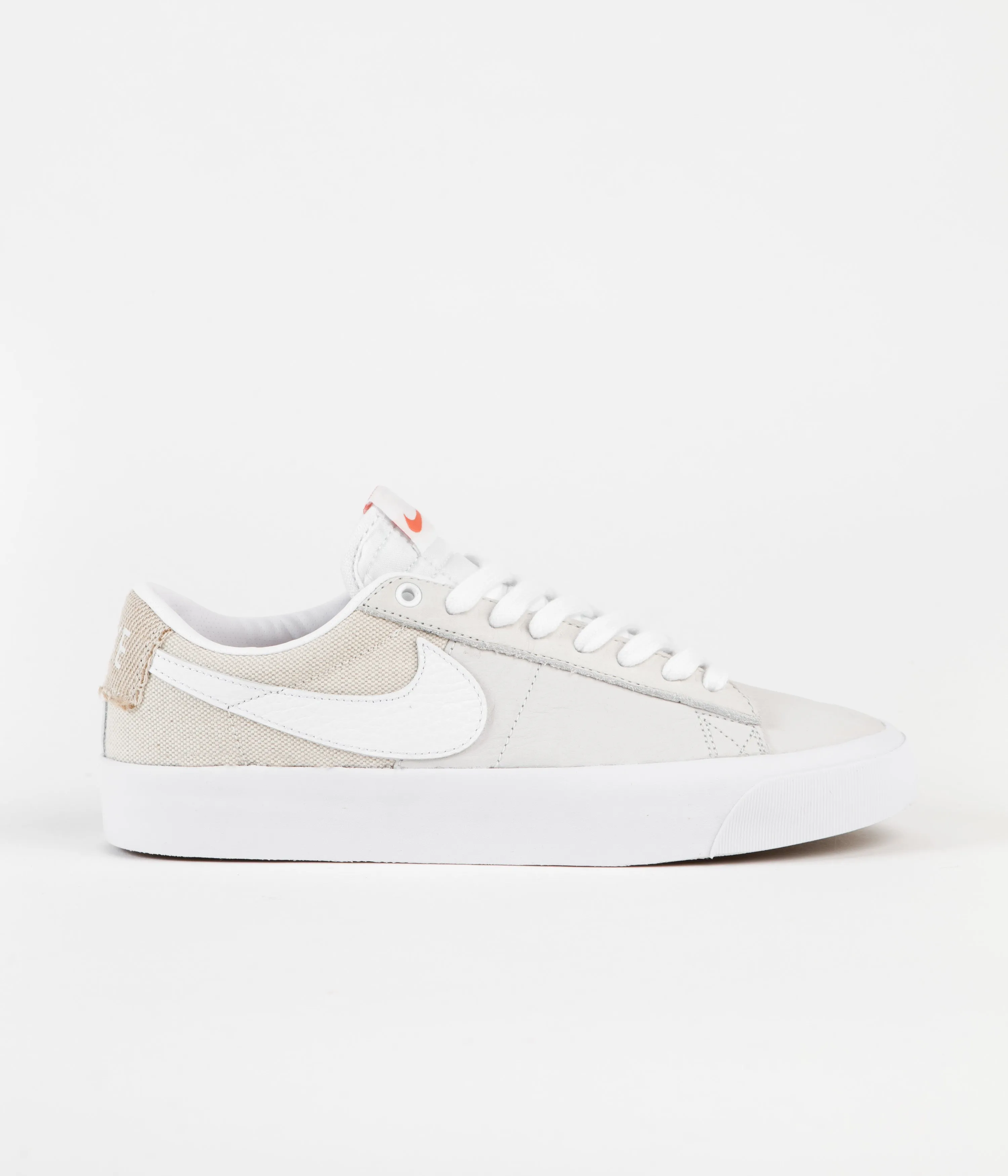 Nike SB Orange Label Blazer Low Pro GT Shoes - White / White - White - Summit White