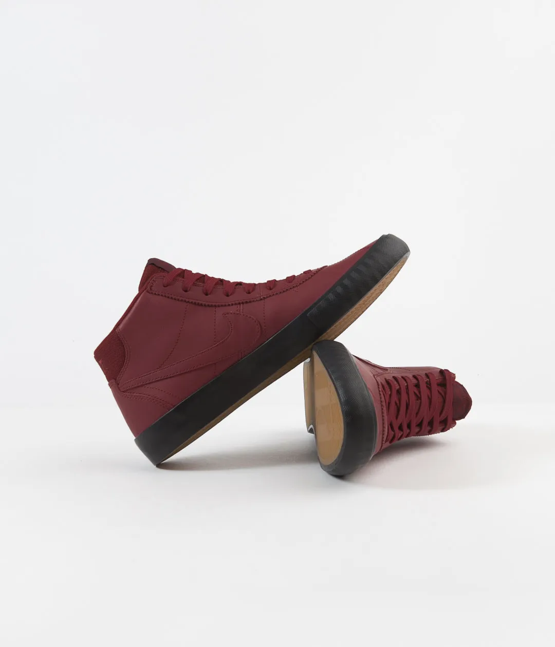 Nike SB Orange Label Bruin High 'L. Baker' Shoes - Team Red / Night Maroon - Black