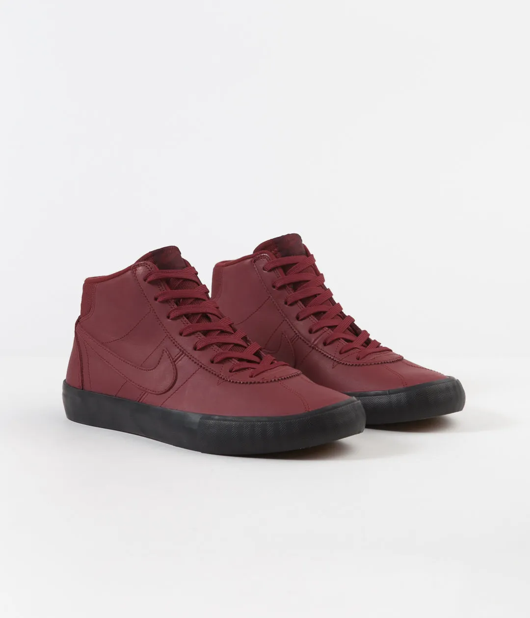 Nike SB Orange Label Bruin High 'L. Baker' Shoes - Team Red / Night Maroon - Black