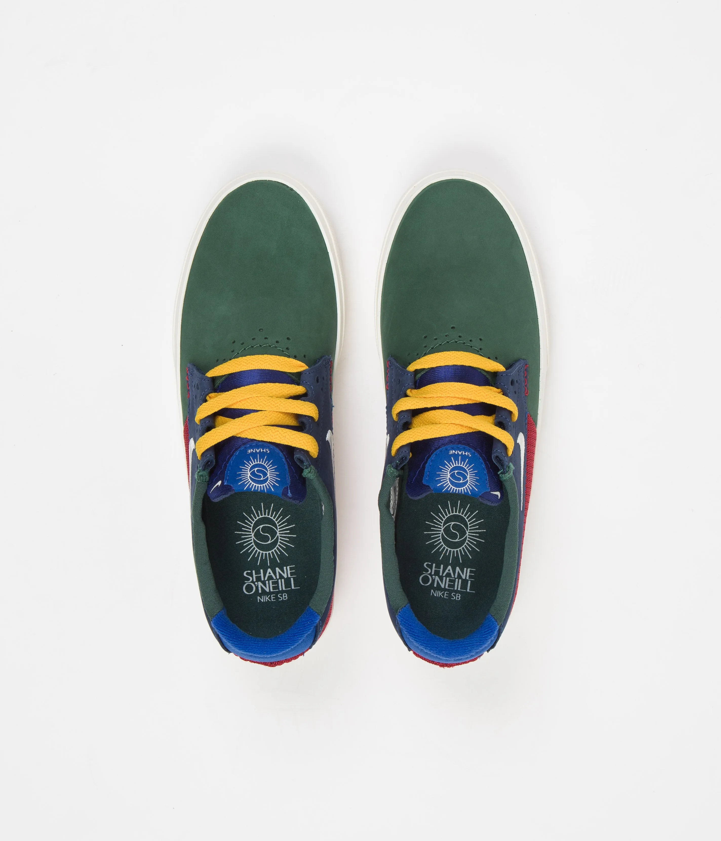 Nike SB Shane Shoes - Noble Green / Sail - Varsity Red - Navy