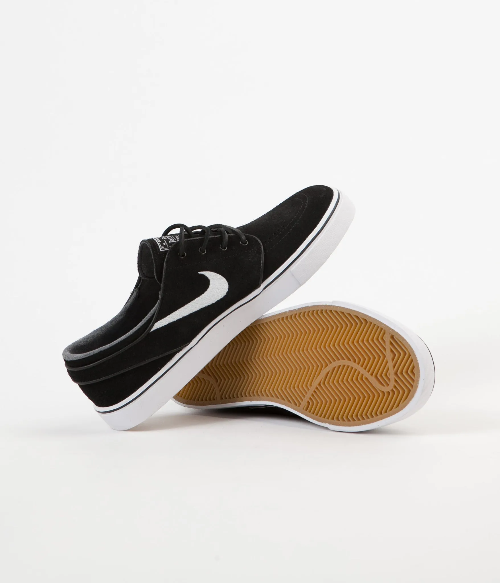 Nike SB Stefan Janoski OG Shoes - Black / White - Gum Light Brown