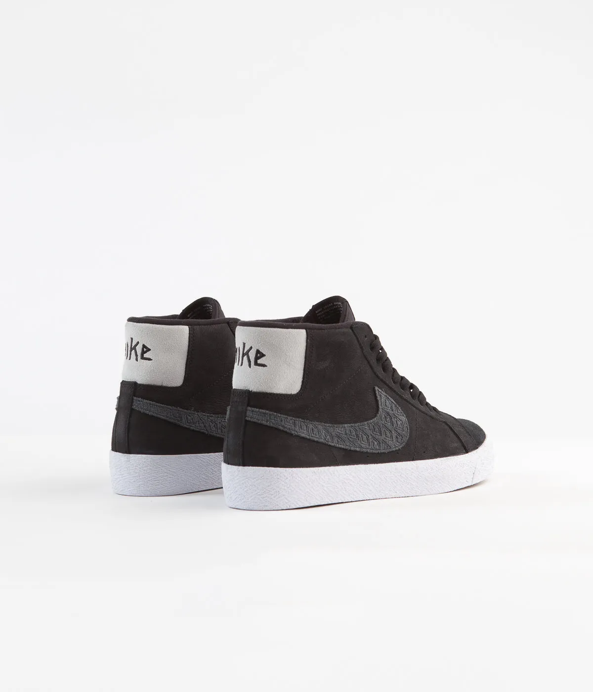 Nike SB x Gnarhunters Blazer Mid Shoes - Black / Black - White