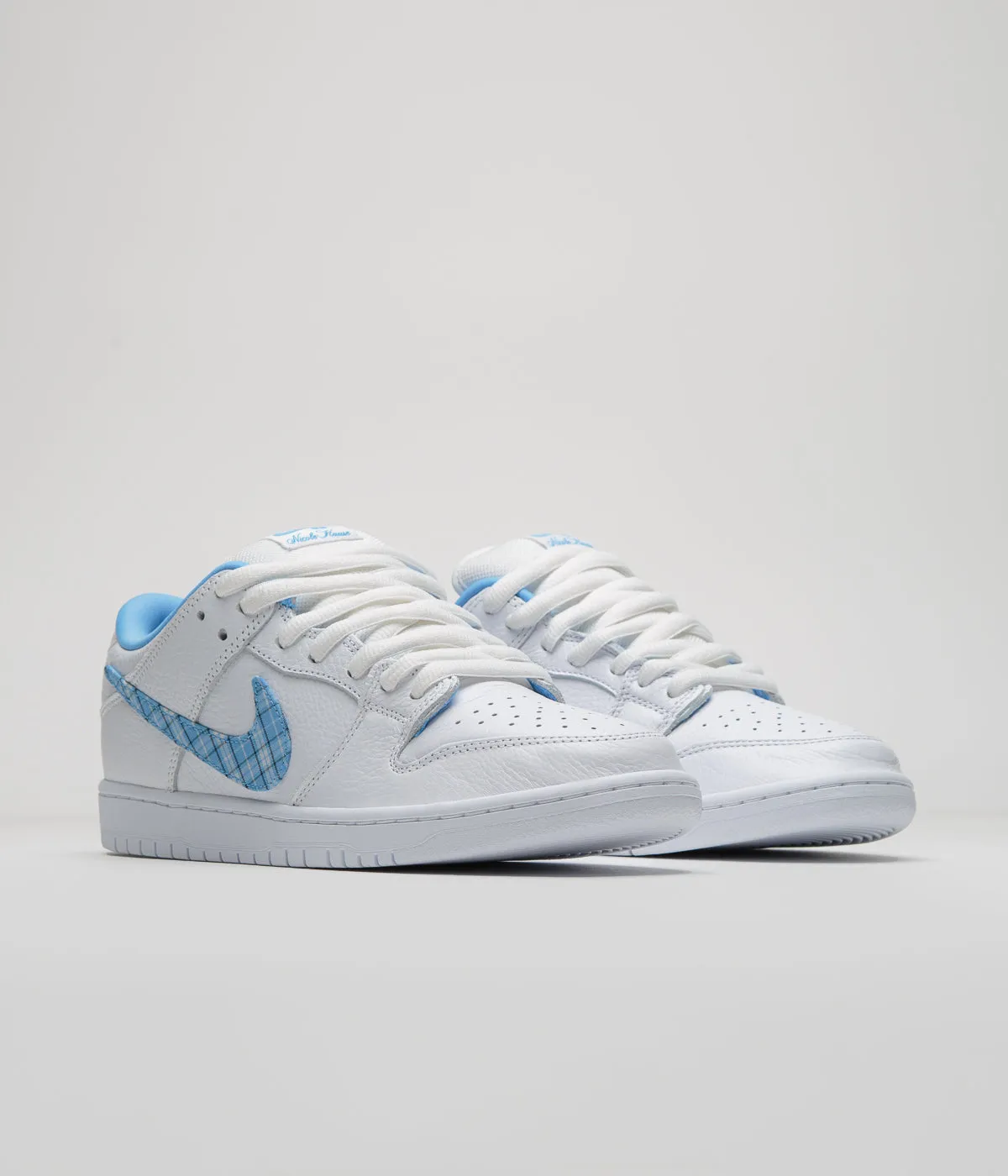 Nike SB x Nicole Hause Dunk Low Shoes - White / University Blue / White / Midnight Navy / Pure Platinum