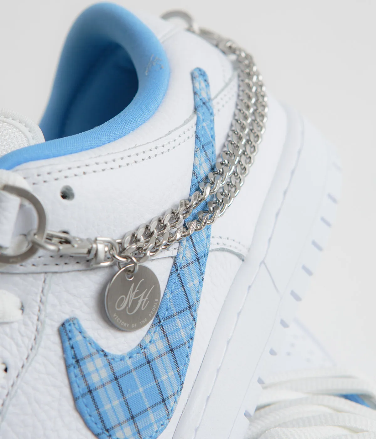 Nike SB x Nicole Hause Dunk Low Shoes - White / University Blue / White / Midnight Navy / Pure Platinum