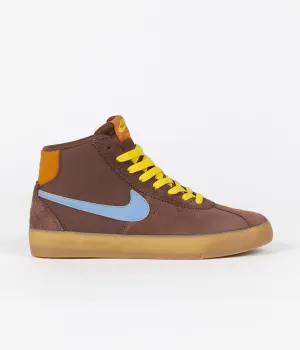 Nike SB x Why So Sad? Womens Bruin High Premium Shoes - Light Chocolate / Light Blue - Monarch