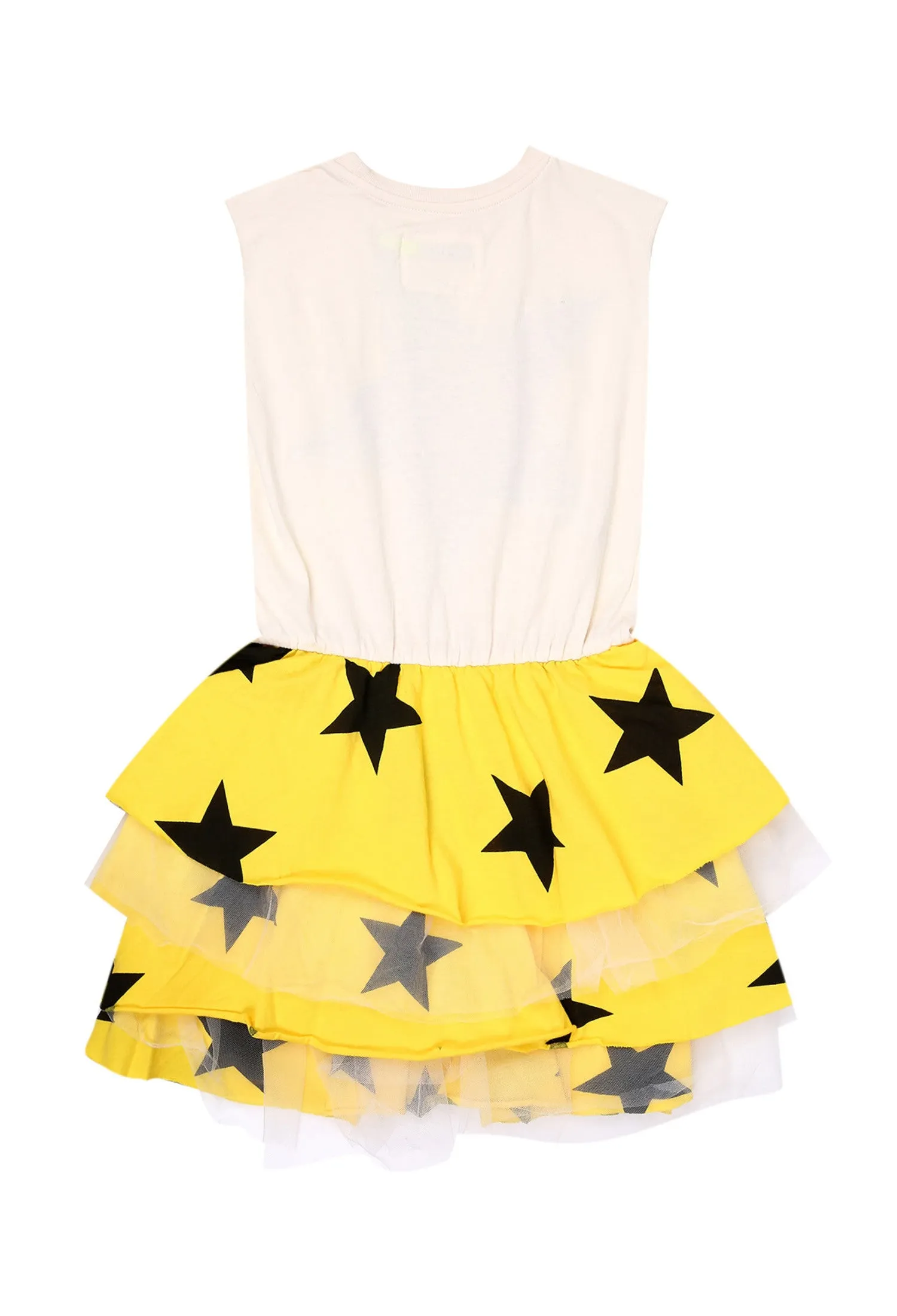 Nununu Kids Girl LAYERED STAR Tulle Dress - Natural