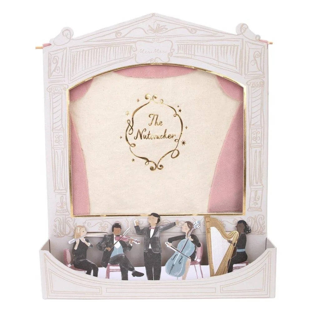 Nutcracker Theater Christmas Advent Calendar, Nutcracker-Themed Advent Box for Kids with Numbered Envelopes and Charm Bracelet