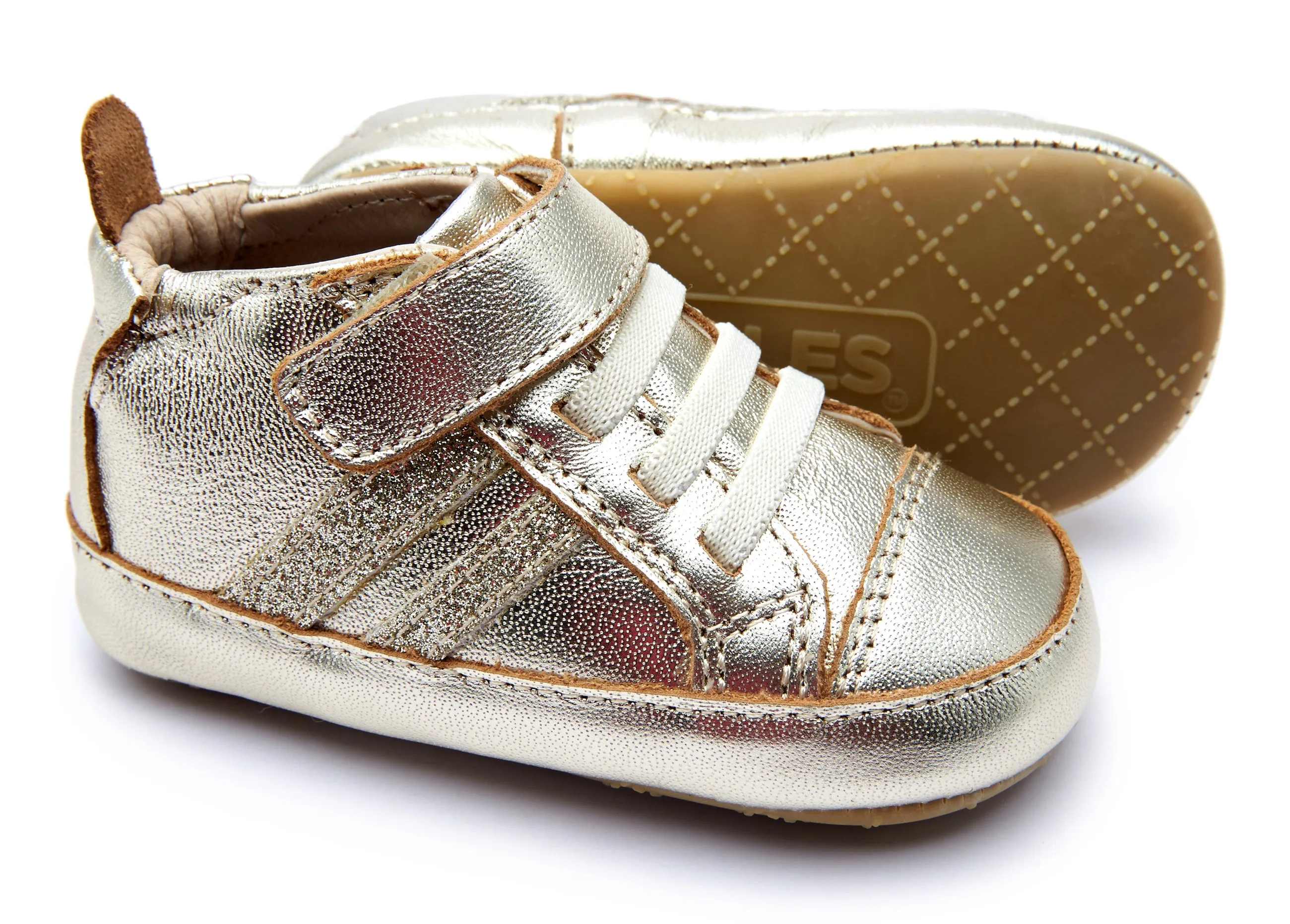 Old Soles Girl's 066R High Roller Shoes - Gold/Glam Gold