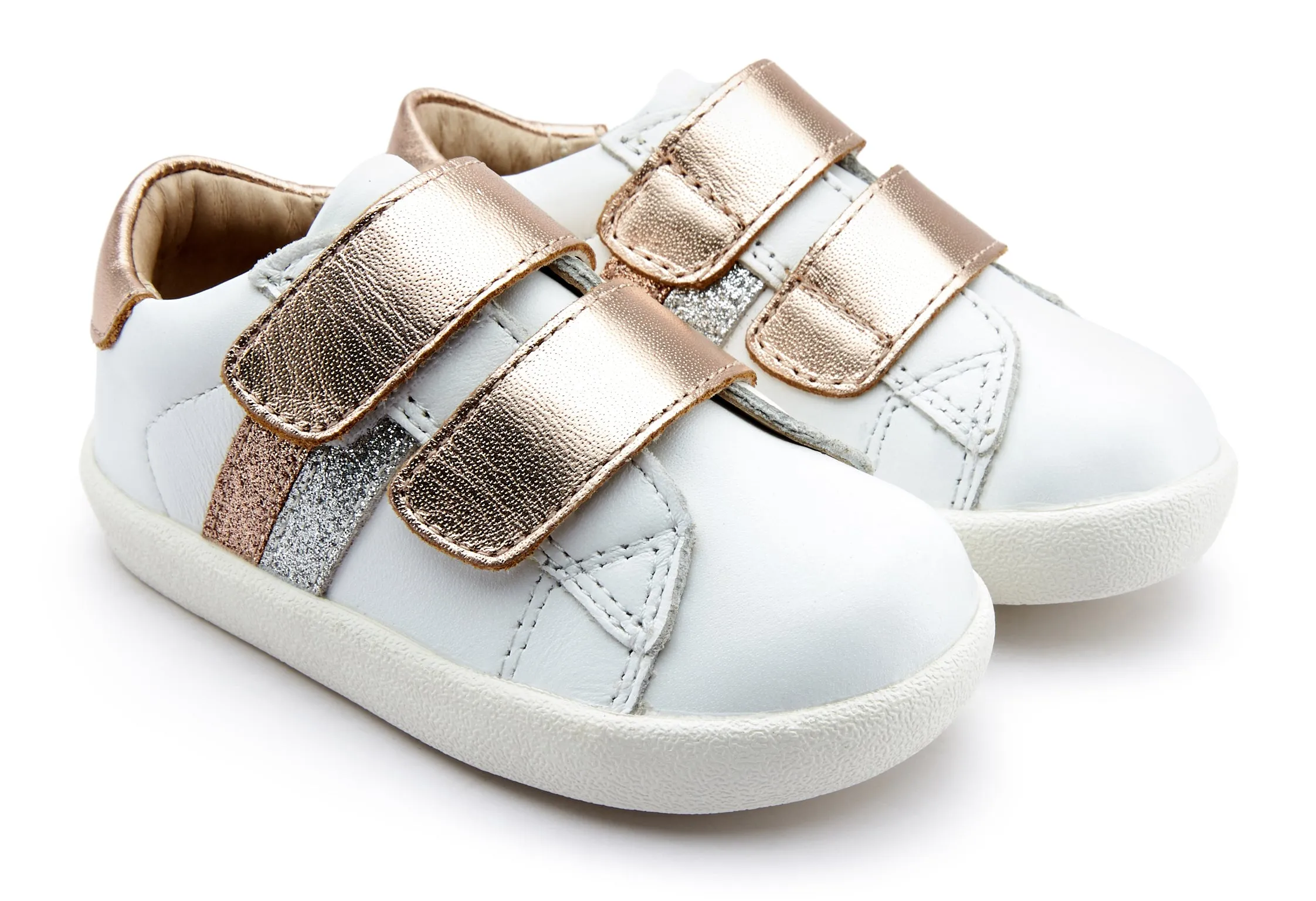 Old Soles Girl's Sport Glam Shoes, Snow/Copper/Glam Copper/Glam Argent