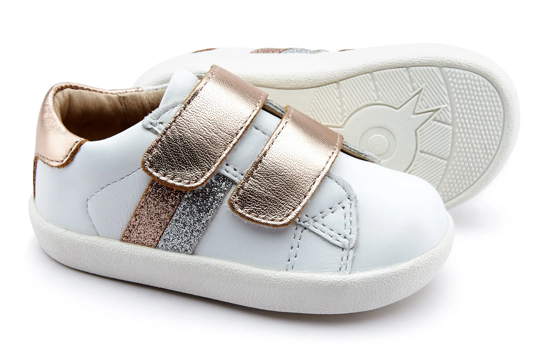 Old Soles Girl's Sport Glam Shoes, Snow/Copper/Glam Copper/Glam Argent