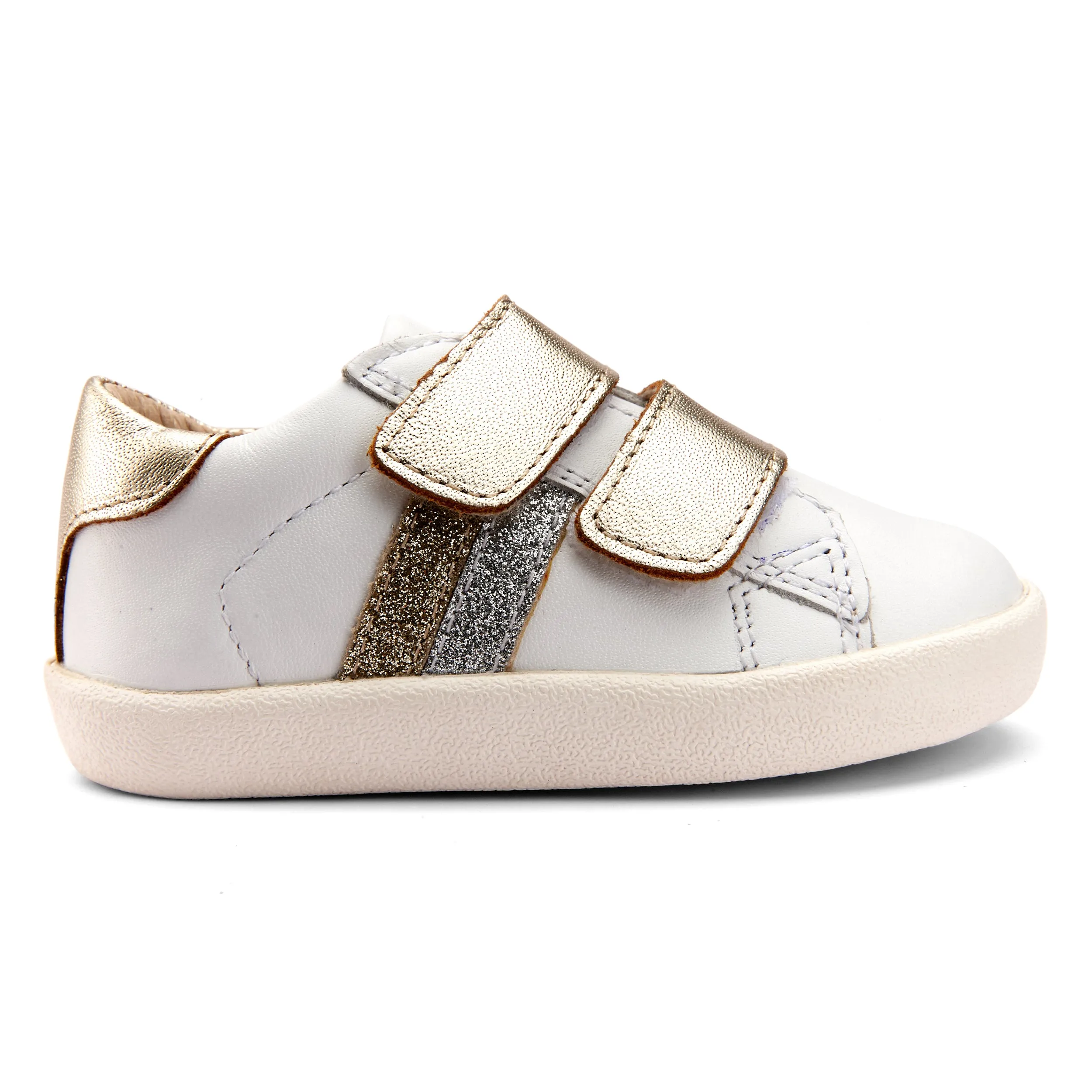 Old Soles Girl's Sport Glam Shoes, Snow/Gold/Glam Gold/Glam Argent