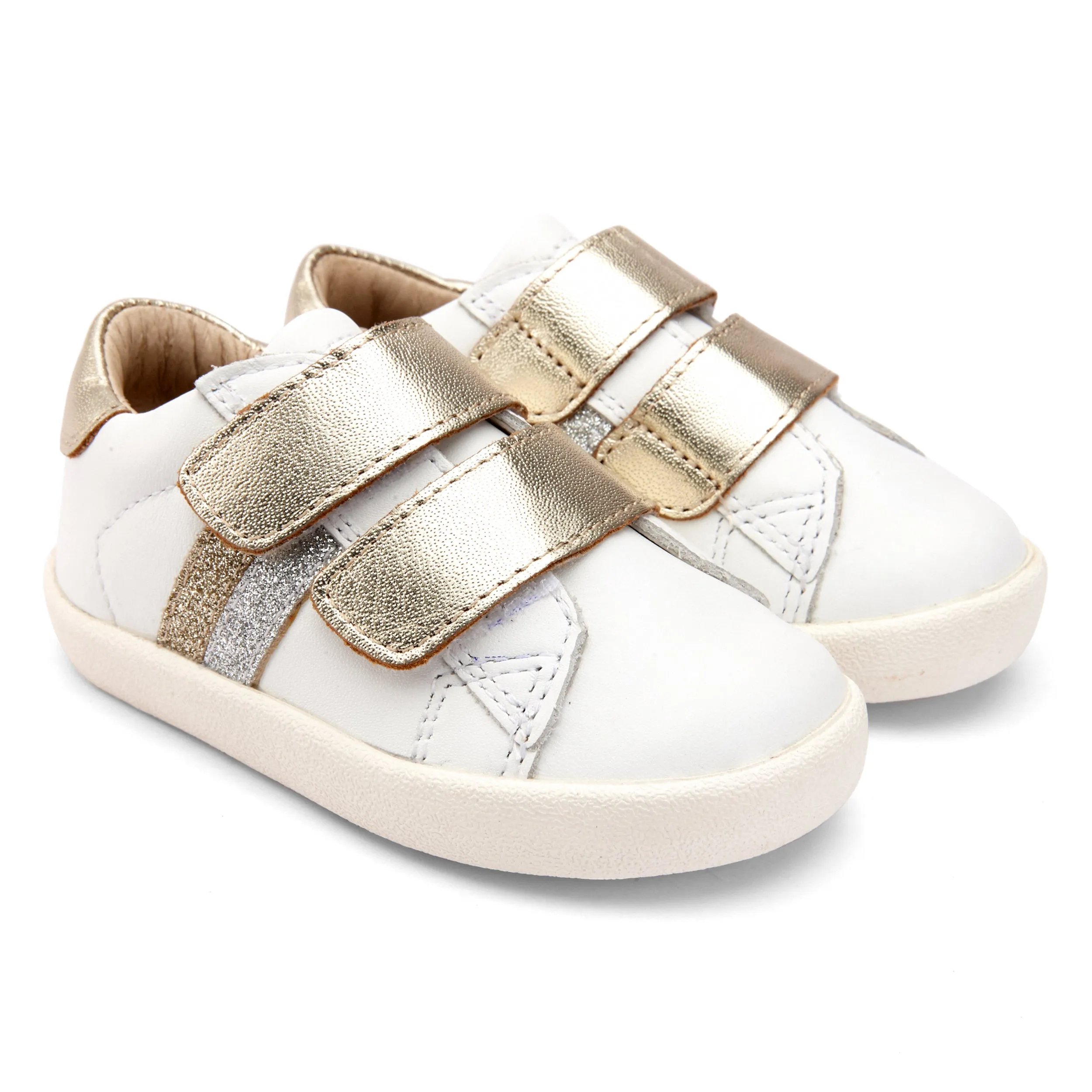 Old Soles Girl's Sport Glam Shoes, Snow/Gold/Glam Gold/Glam Argent