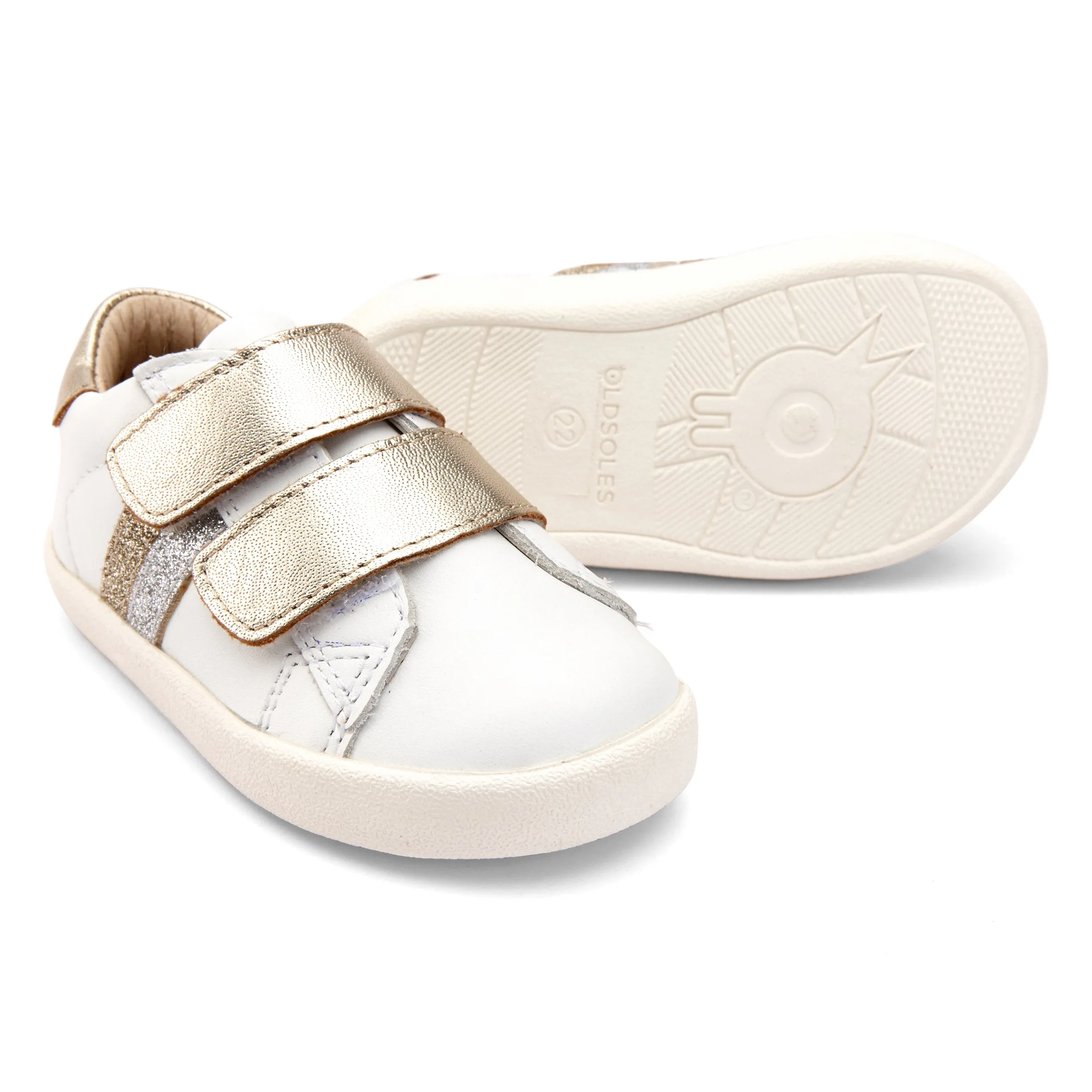 Old Soles Girl's Sport Glam Shoes, Snow/Gold/Glam Gold/Glam Argent