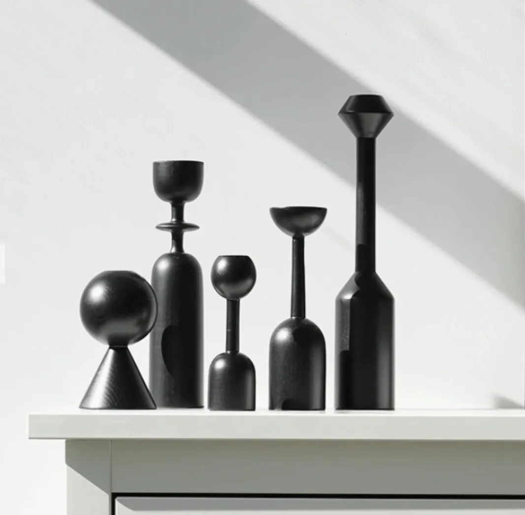 Orb Ebony Candleholder