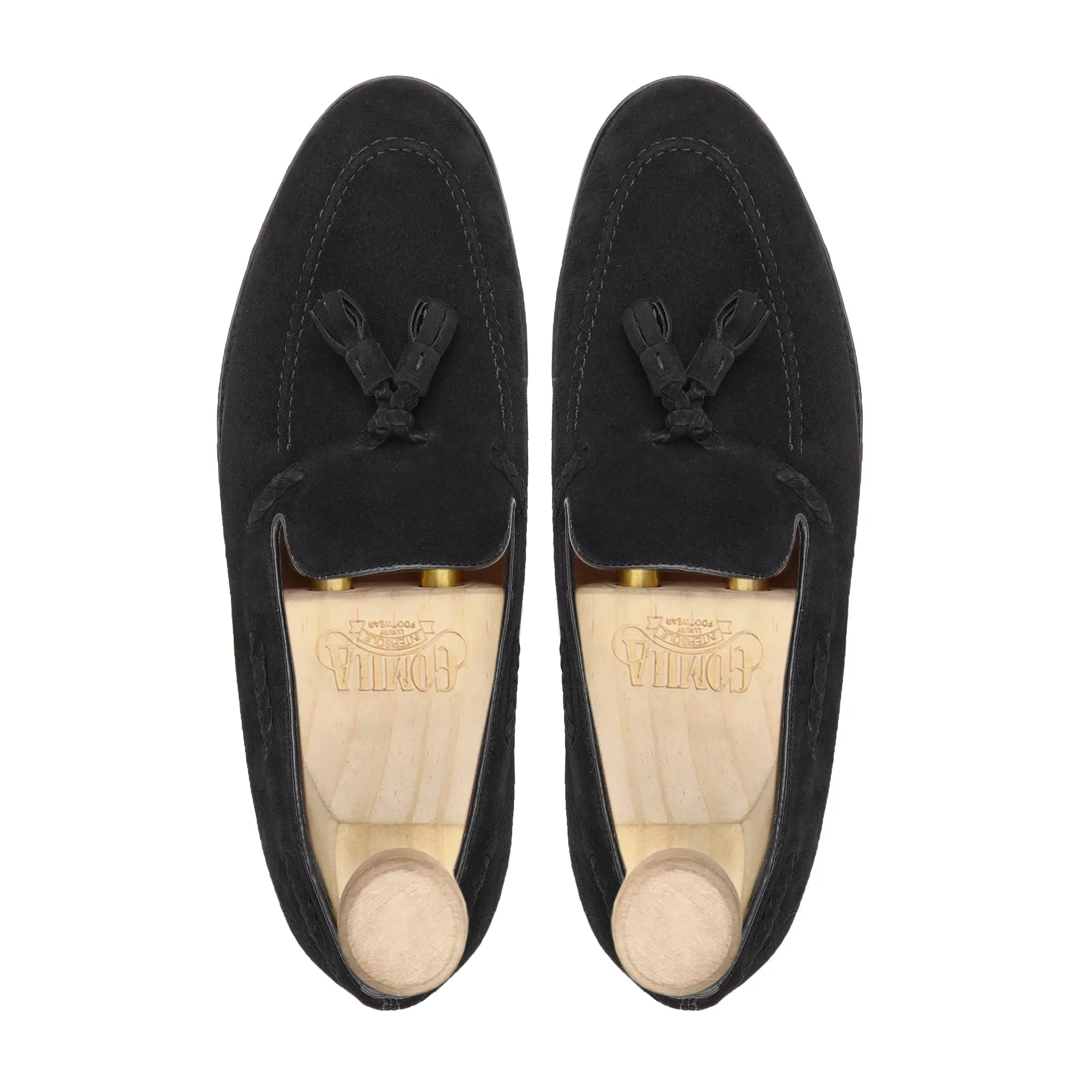 Ottawa - Men's Black Kid Suede Loafer
