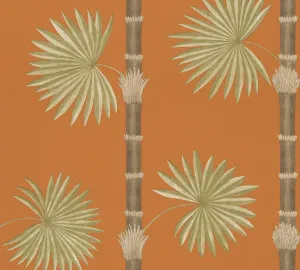 Paint Library Wallpaper Hardy Palm Burnt Orange