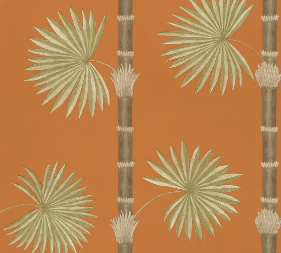 Paint Library Wallpaper Hardy Palm Burnt Orange