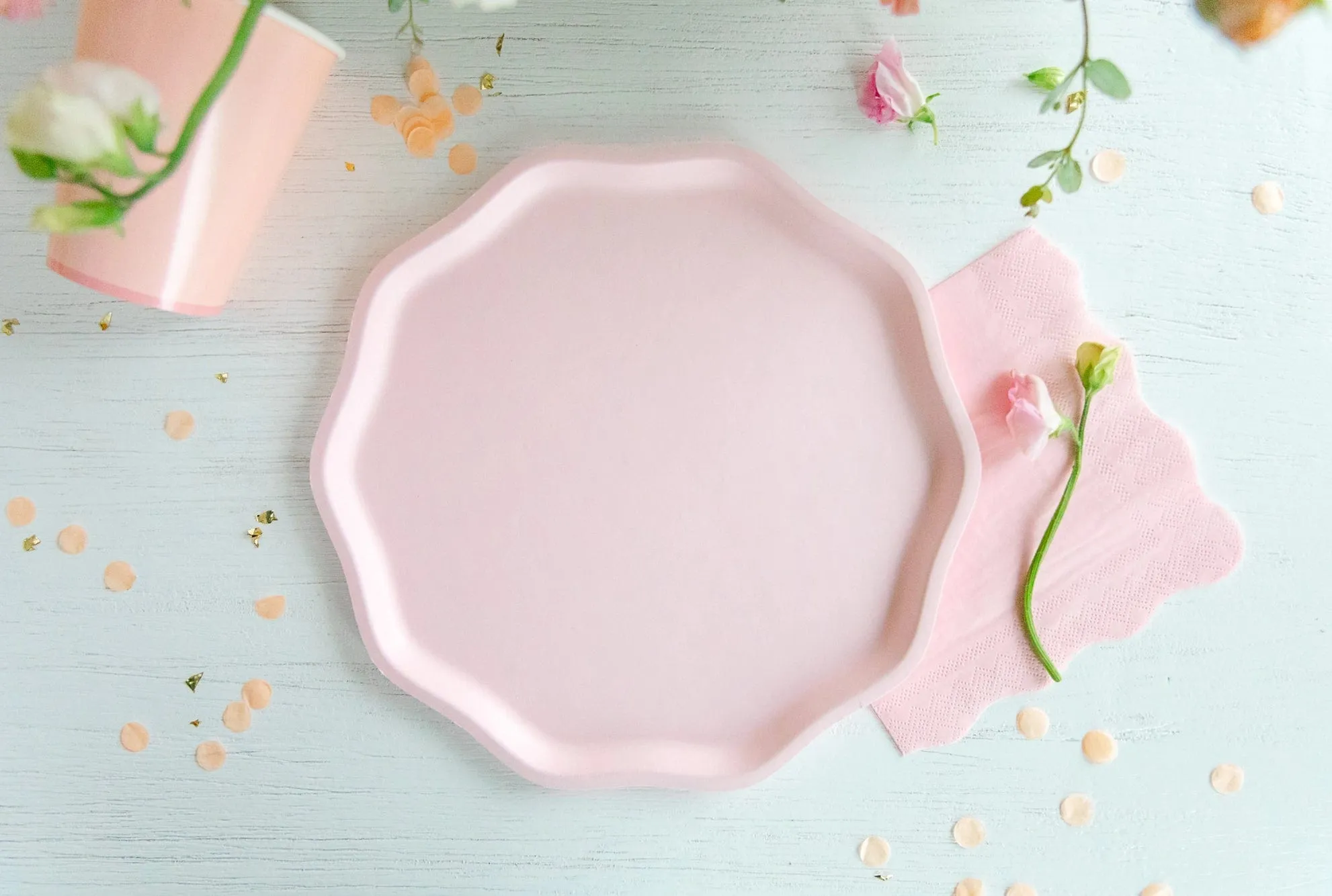 Petal Pink Compostable Party Dinner Plates x 8