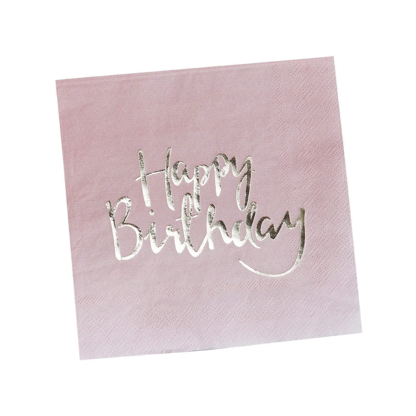 Pink Ombre Happy Birthday Party Napkins x 20