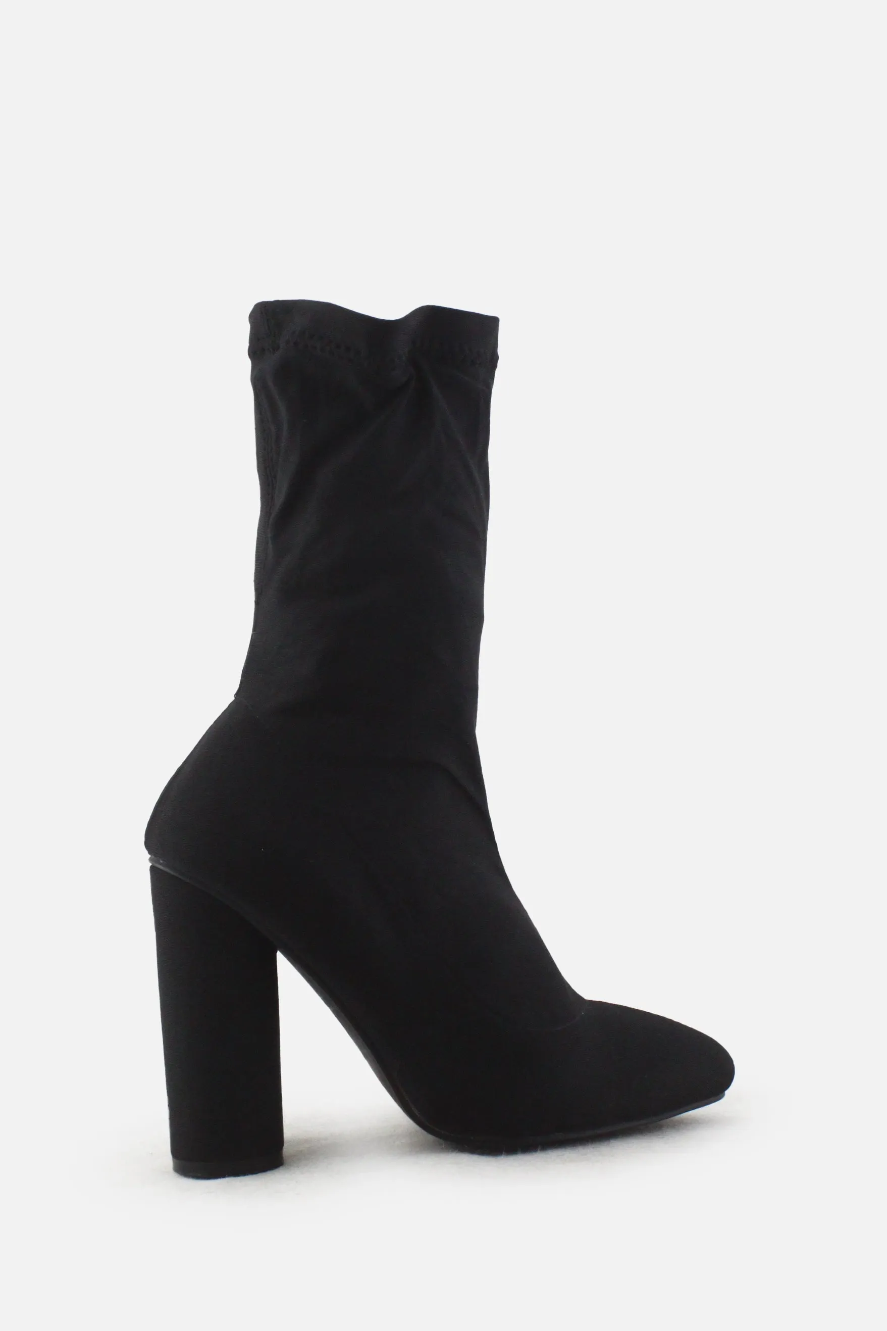 PLT Block Ankle Boots | Textile
