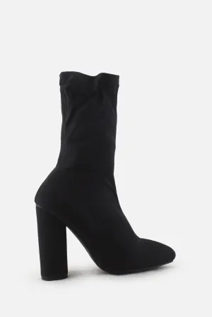 PLT Block Ankle Boots | Textile
