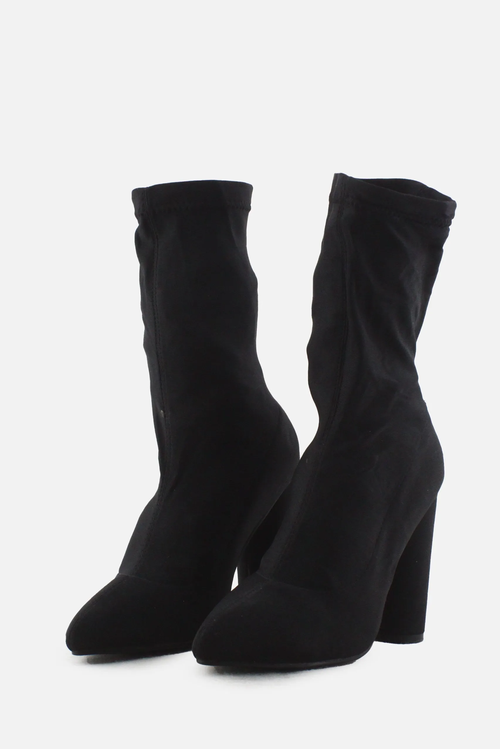 PLT Block Ankle Boots | Textile