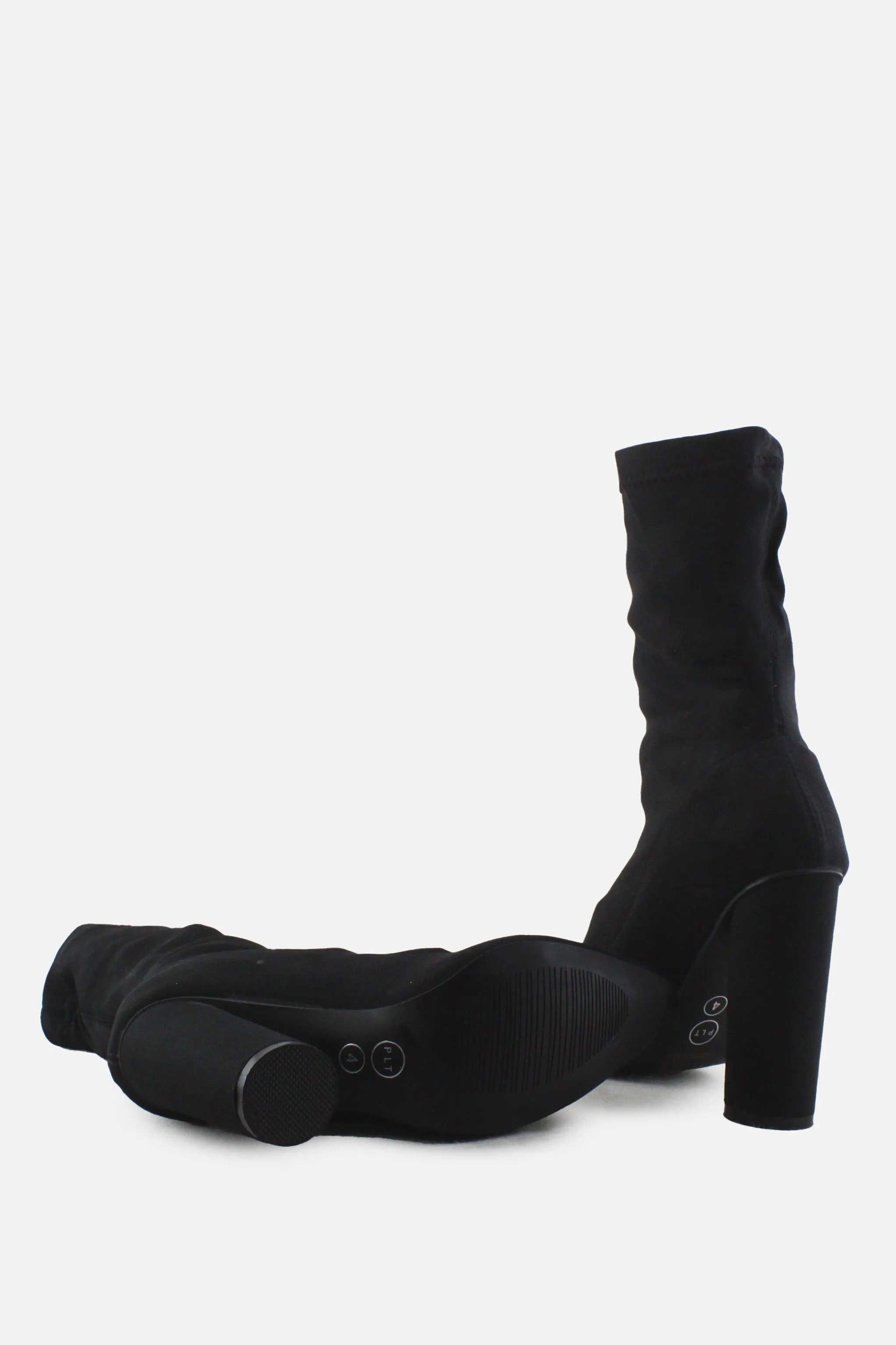 PLT Block Ankle Boots | Textile