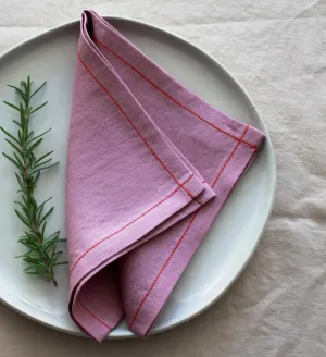 Plum linen napkins