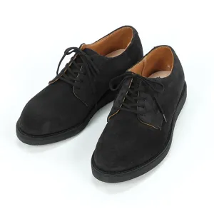 POSTMAN OXFORD / BLACK ROUGHOUT LEATHER