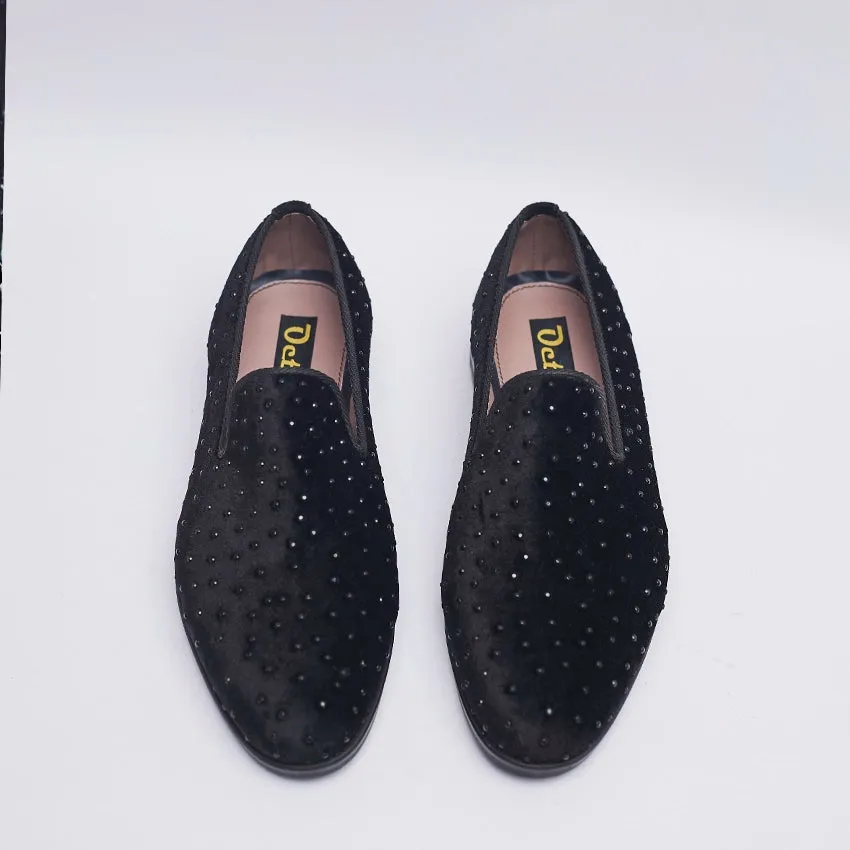 PU Velvet loafers