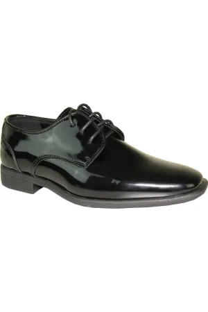 "Matteo" Kids Black Tuxedo Shoes