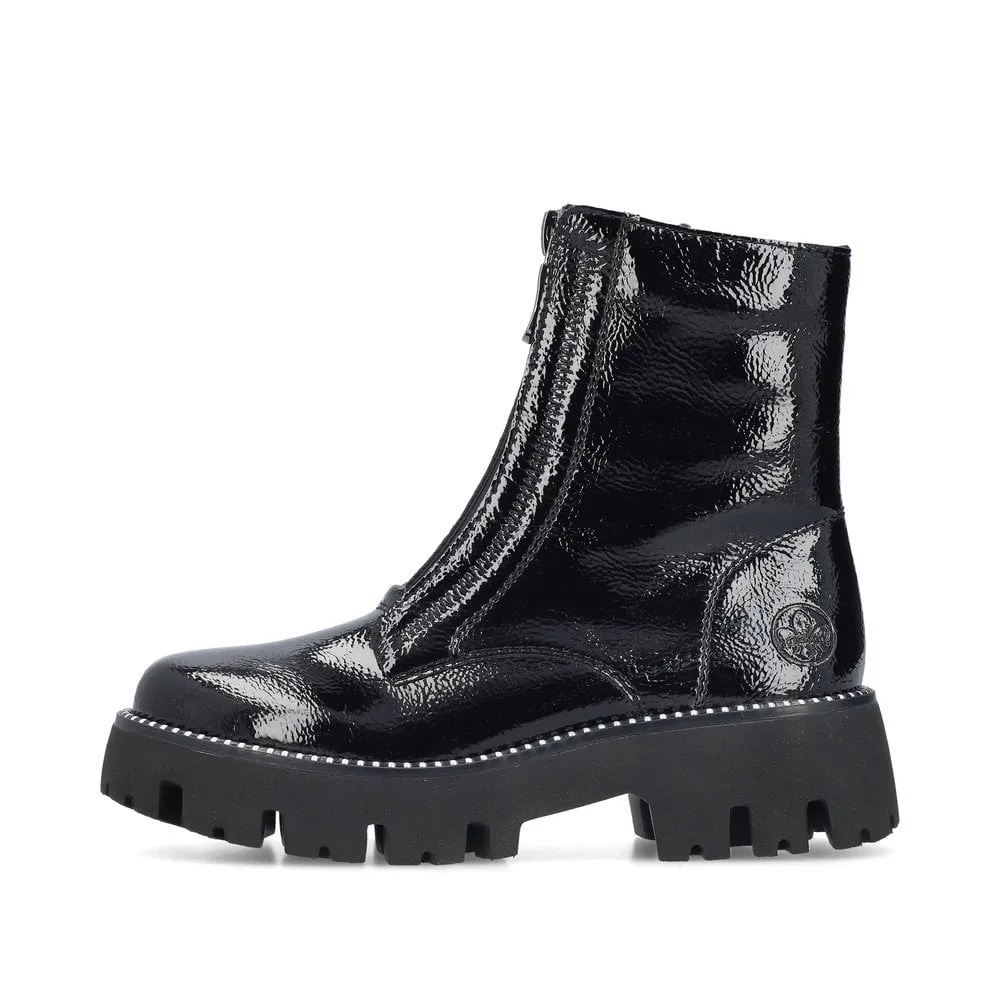 Rieker Womens Boot Y3351-00 Black Patent