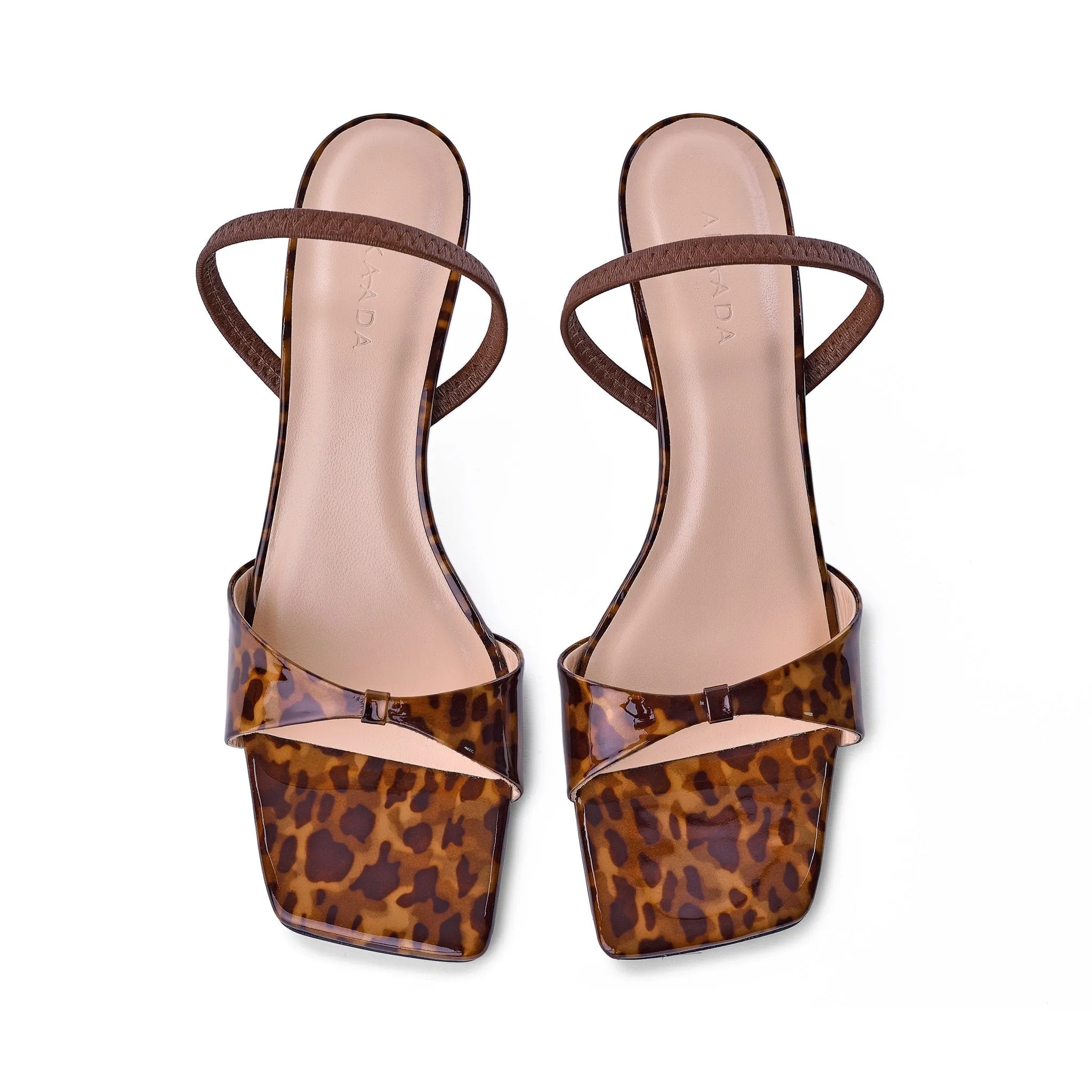 Sayuri Leopard Print Leather Sandals