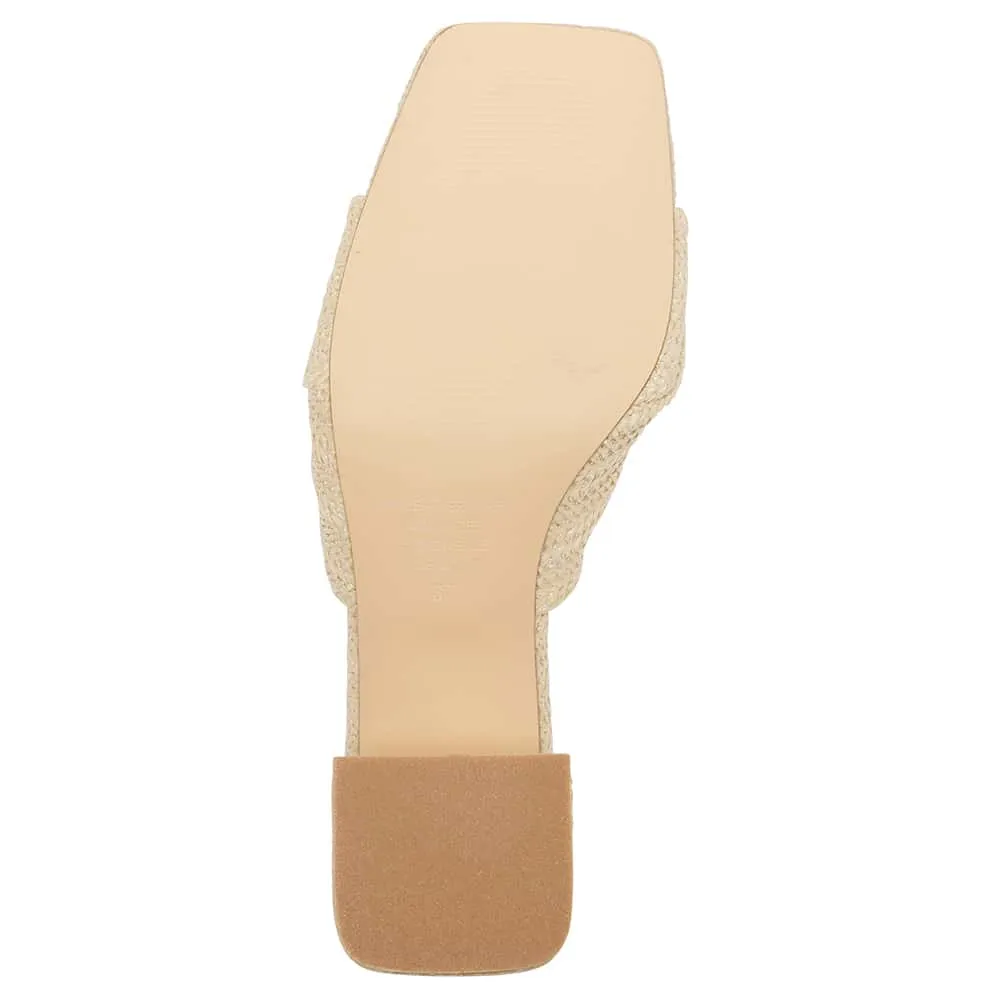 Skye Heel in Natural Raffia
