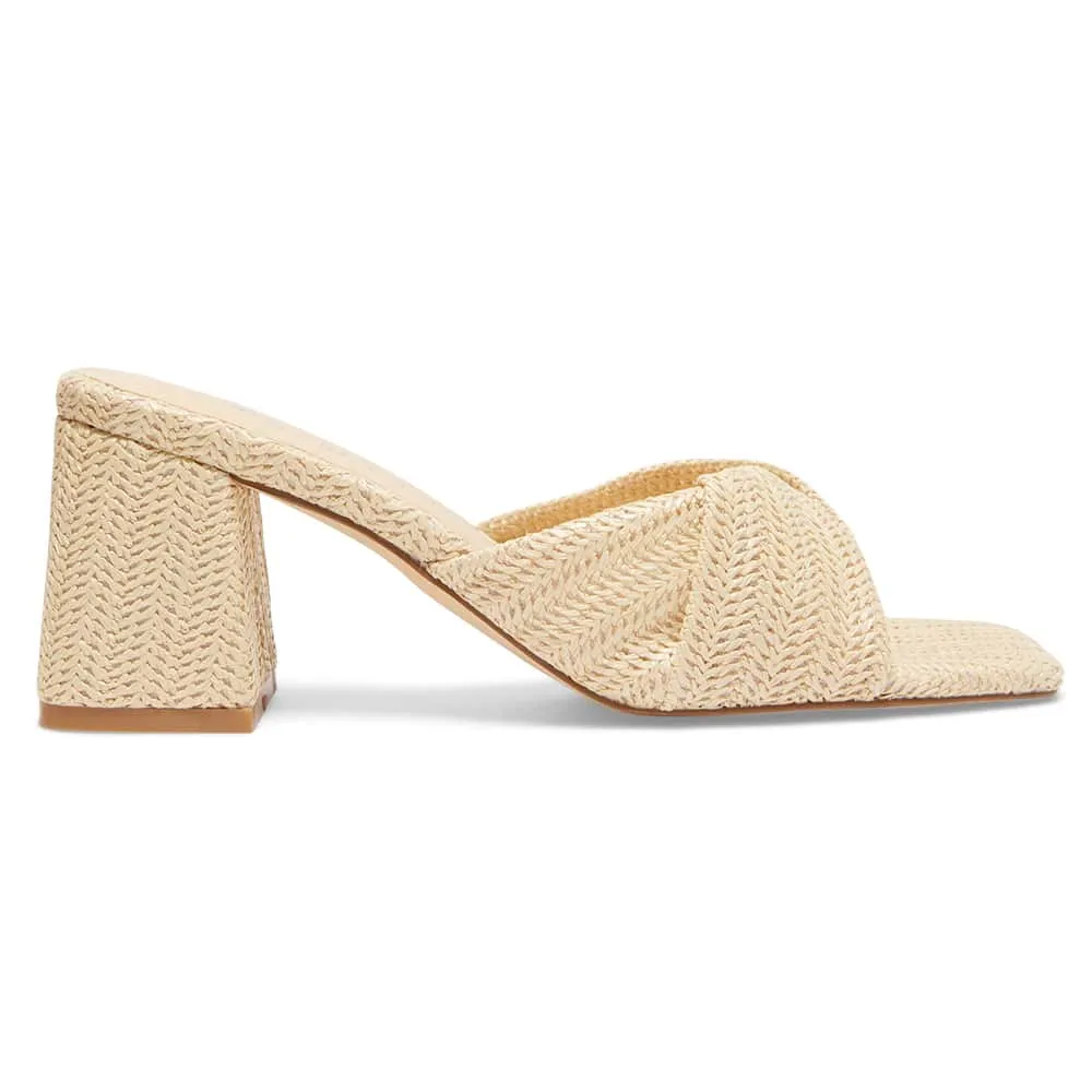 Skye Heel in Natural Raffia