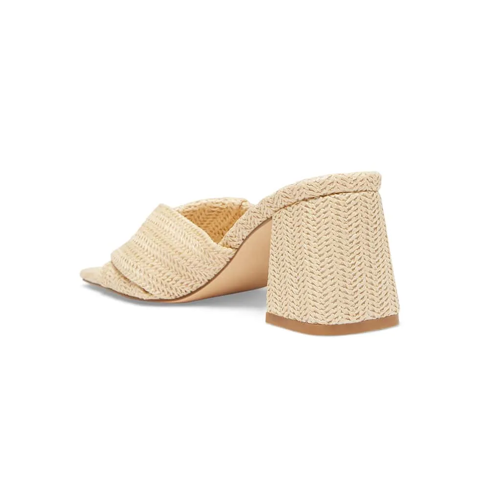 Skye Heel in Natural Raffia
