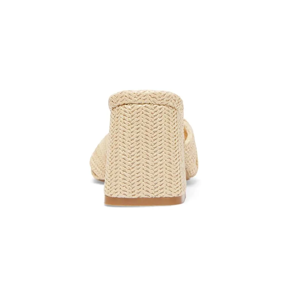 Skye Heel in Natural Raffia