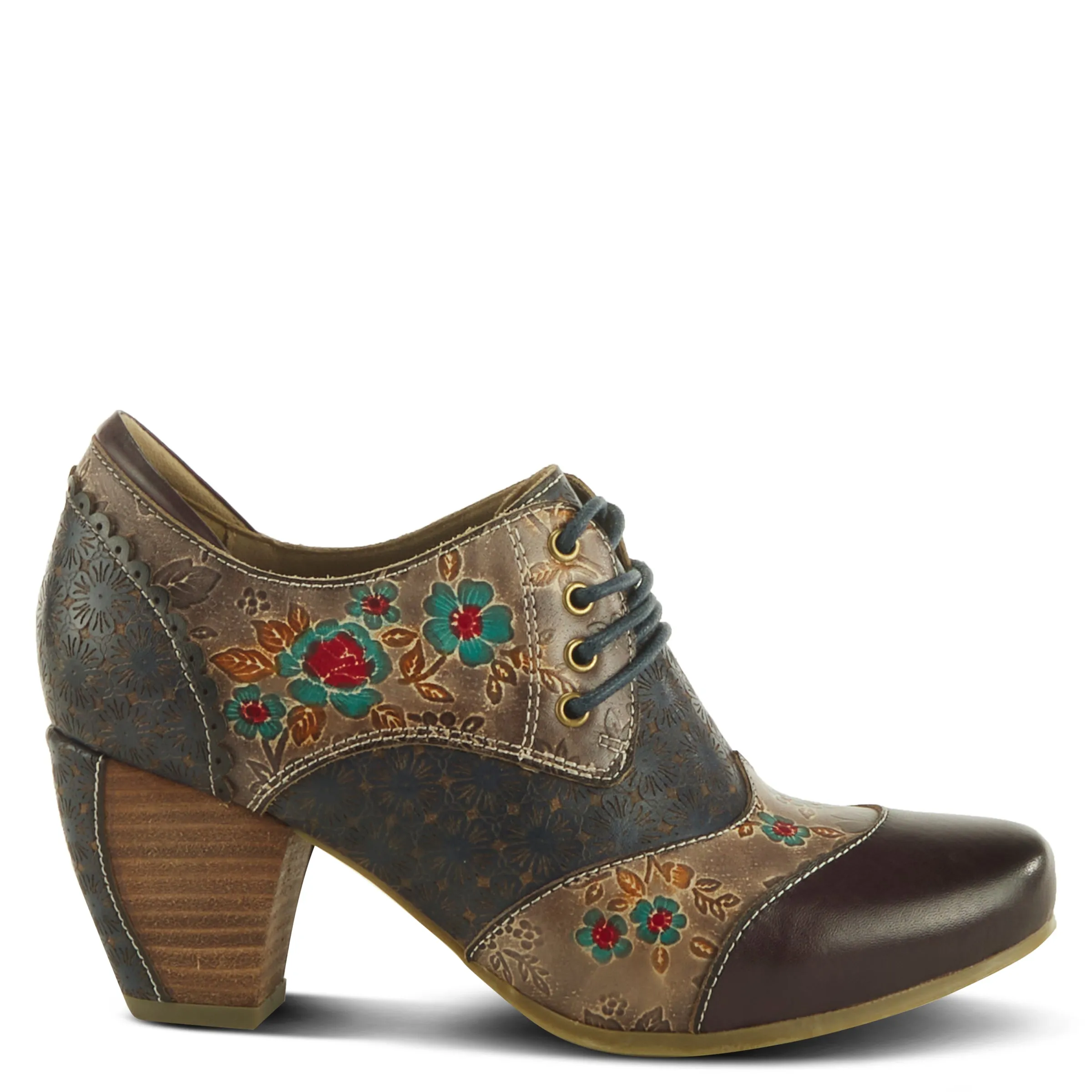 Spring Step Shoes L'Artiste Adelvice Fleur Women's Leather Floral Shooties