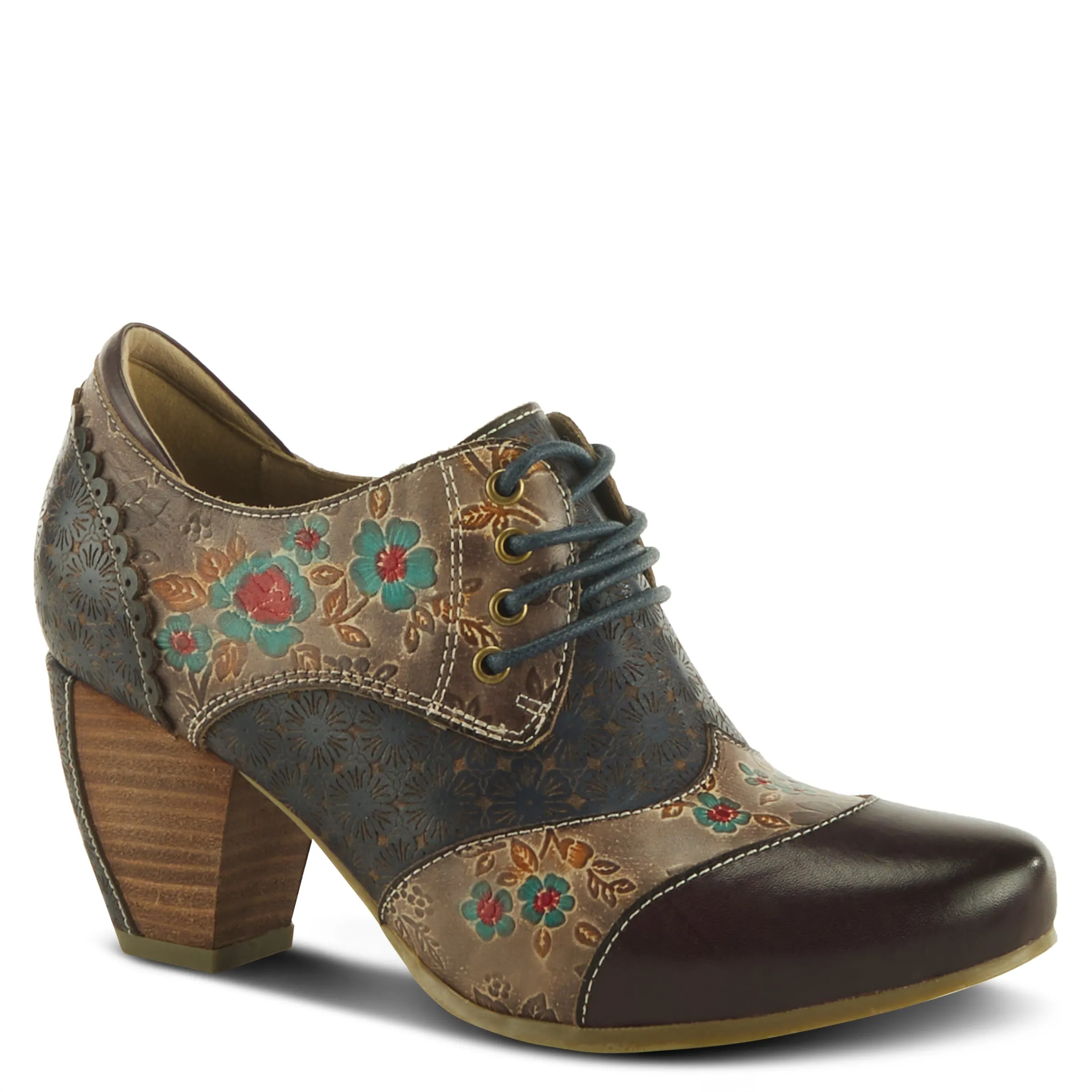 Spring Step Shoes L'Artiste Adelvice Fleur Women's Leather Floral Shooties