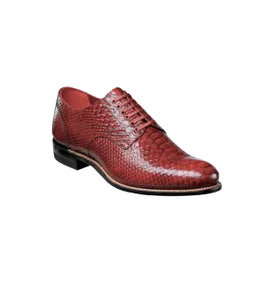 Stacy Adams Red Madison Anaconda Plain Toe Oxford Men's shoe