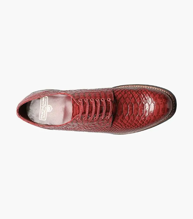 Stacy Adams Red Madison Anaconda Plain Toe Oxford Men's shoe