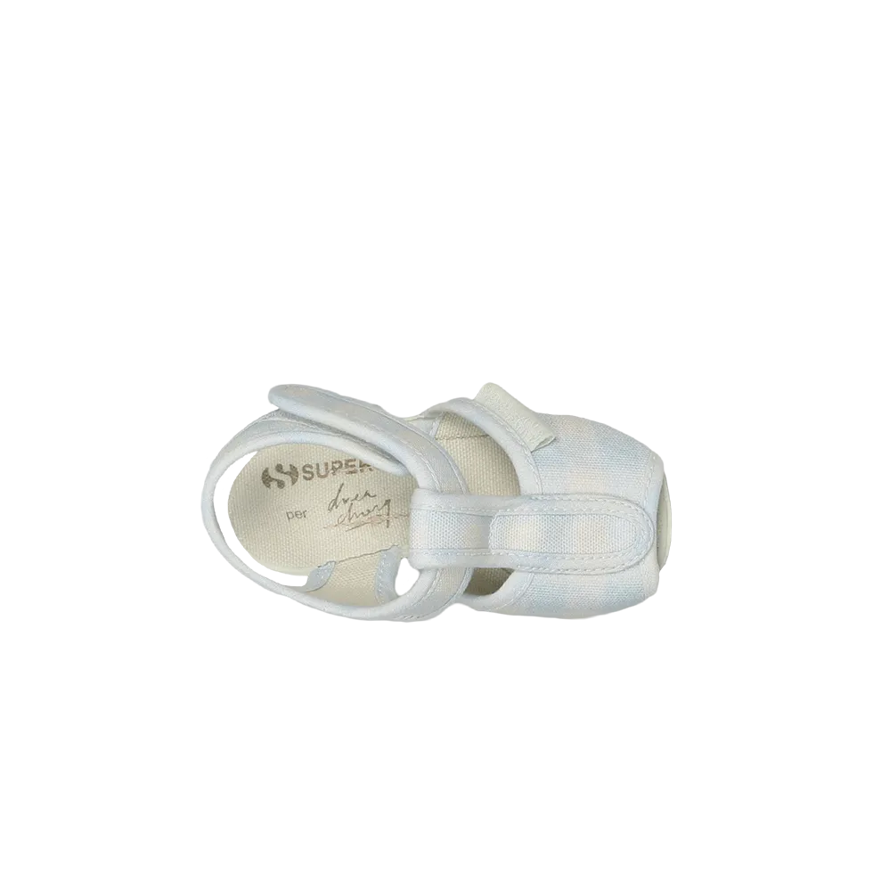 Superga X Drea Chong 1200 Print Baby Sandal Blue Check