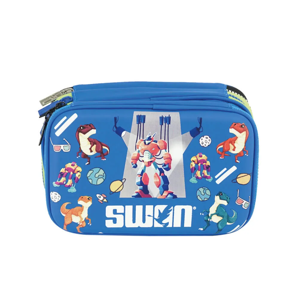 SWAN 3-Layer Multifunctional Storage Pencil Case