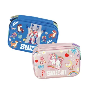 SWAN 3-Layer Multifunctional Storage Pencil Case