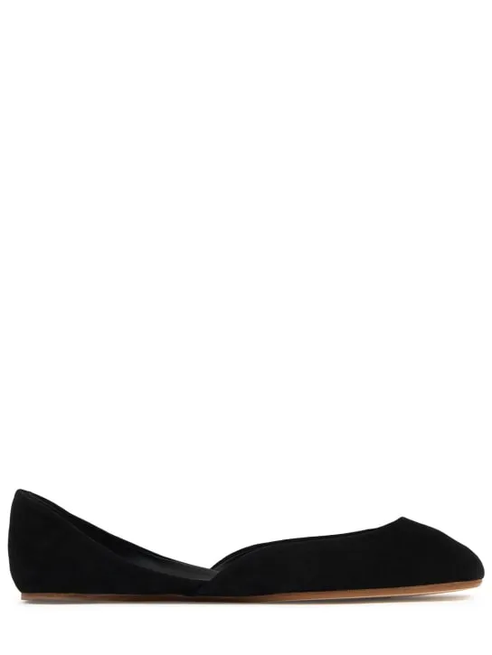 The Row   10mm Gemma suede ballet flats 